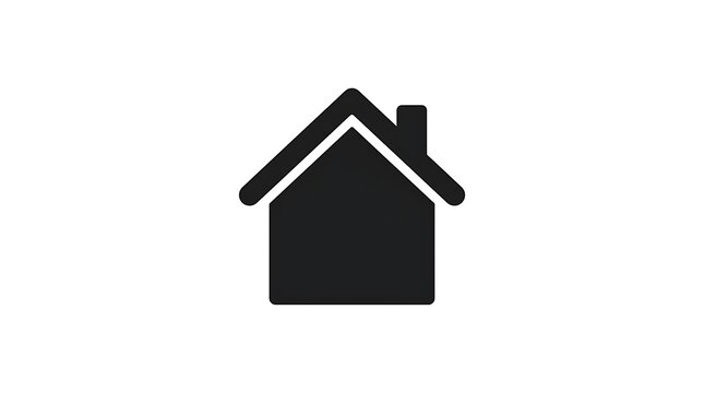 Simple house icon isolated on white background