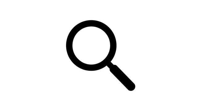 Magnifying glass icon isolated on white background