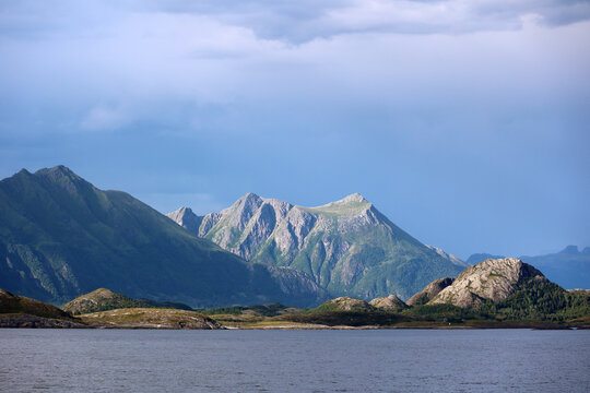 Fantastic Norwegian coastal landscape in the province of Nordland  