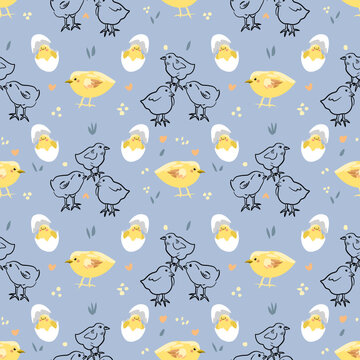 Cute white hen, isolated farm chicken character for Easter design and rustic decor
