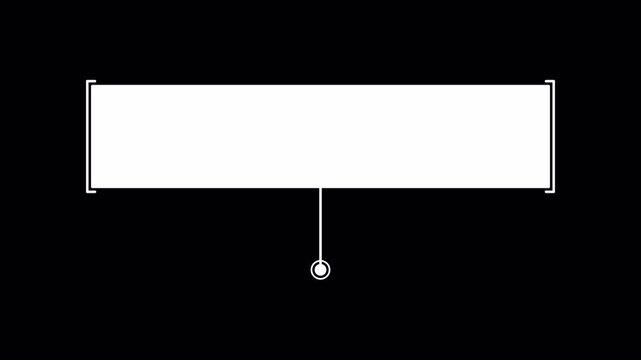 Professional minimalist lower third with white line art and isolated callout title. High-quality animation on a transparent background for easy editing. 4K video

