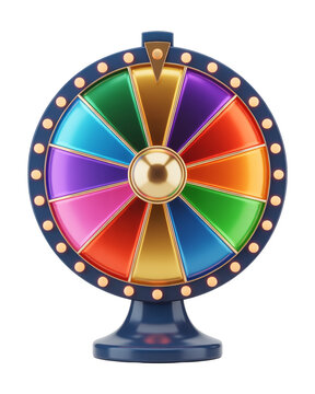 3D Isolated Lucky Spin Game Wheel for Contests Giveaways Raffles and Marketing Campaigns