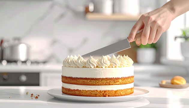 Slicing a Layer Cake for Perfect Serving