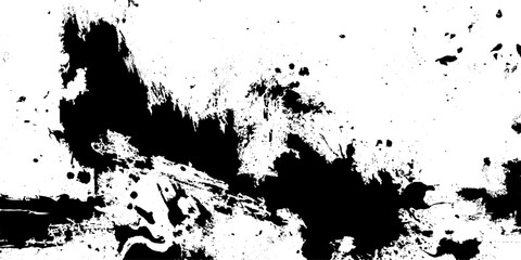 Fototapeta premium Black ink splash and spray paint splatter grunge overlay texture with drops, spots, and heavy grain background design