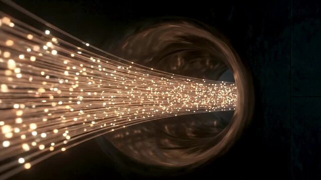 4K Abstract Synaptic Transmission with Subtle Glowing Particles Macro Loop