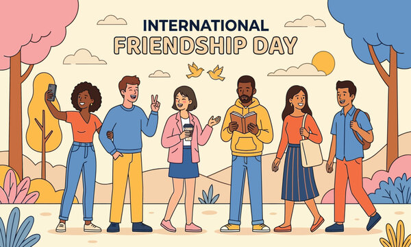 Celebrating international peace day diverse friends promoting harmony and global unity