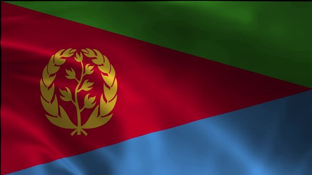 Waving Flag of Eritrea Loop - 4K National Banner