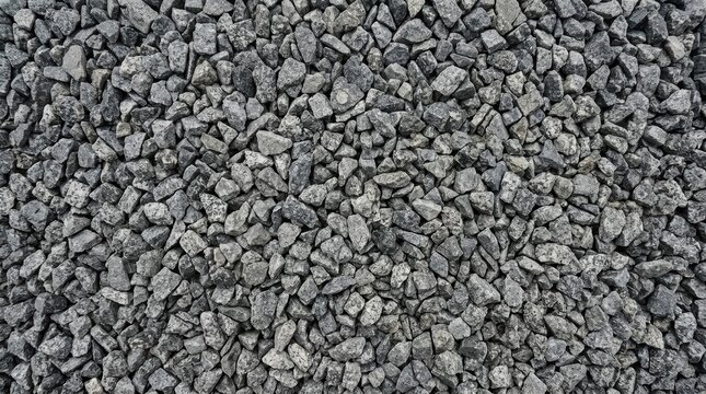 Close Up Texture of Small Gray Gravel Stones.