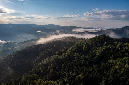 Beskid Sądecki, Dolina Popradu, Sądeckie, Polska.
