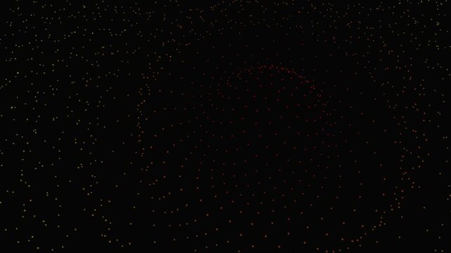 Abstract Dark Galaxy Style Particle Sphere Looping Motion Graphic