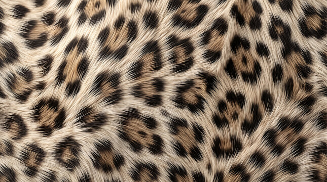 Realistic leopard fur texture with distinctive spots and fur pattern suitable for various design applications without any distractions or irrelevant elements