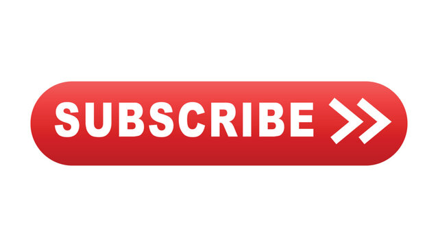 Subscribe red rounded button with play triangle