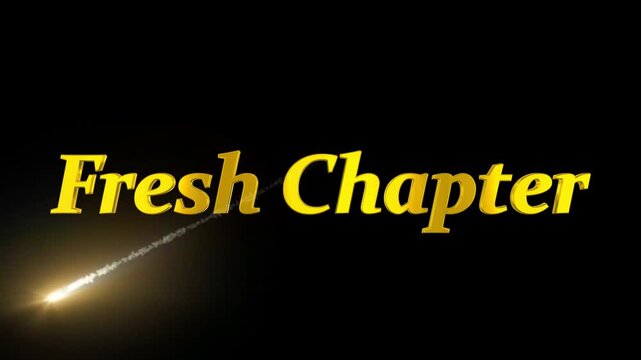 Fresh Chapter text appears in gold lettering against a dark background with a shooting star streak.