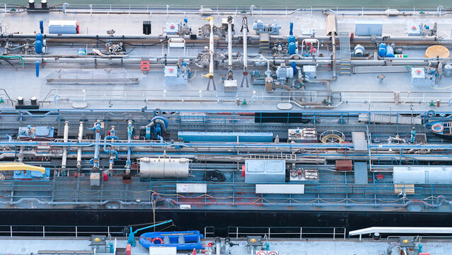 Industrial Maritime Engineering and Cargo Vessel Deck Details