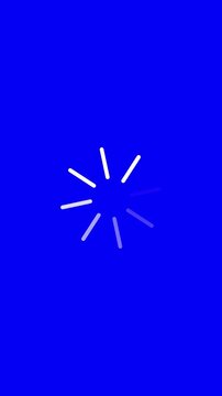 Minimal loading spinner with segmented circular animation. Simple rotating loader icon shows waiting and processing status. Circular retry refresh loop with rotating progress motion.