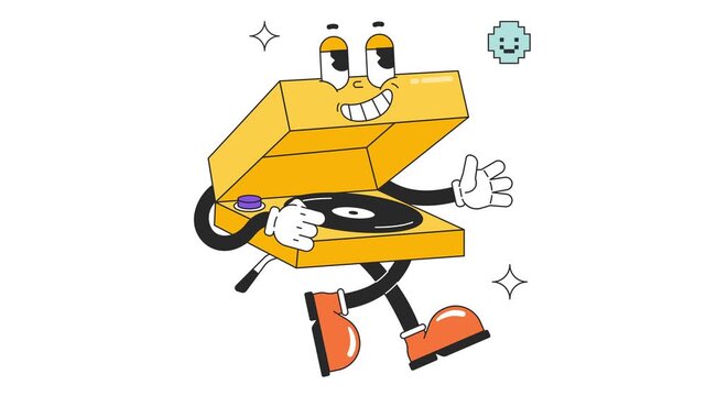 Music Player Retro Animated MP4 file