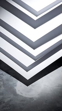 Geometric Pattern with Gray and White Chevrons.