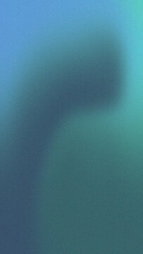 Vertical granular gradient: Luminous cerulean to profound seafoam green, softly revealing a blurred darker abstract shape in the upper section,