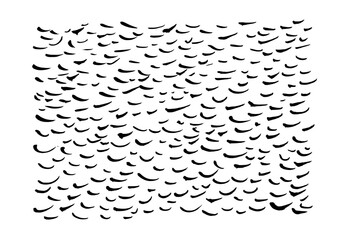 Hand drawn monochrome brush pen drawing background with short strokes © 小堀 ほがら