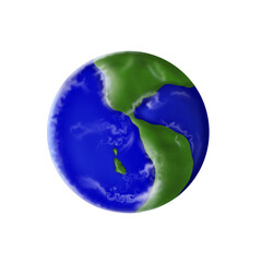3D illustration of planet Earth from space, isolated on a transparent background. © Olesia Frei