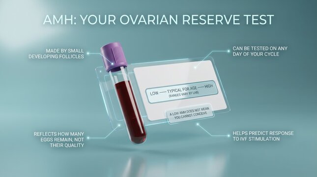 AMH ovarian reserve test explained infographic