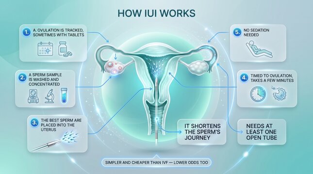 How IUI works explained infographic