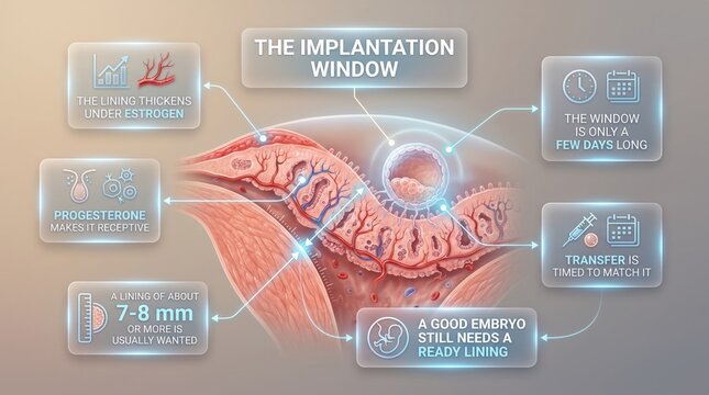 The implantation window explained infographic
