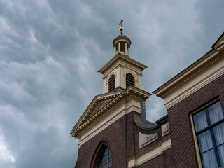 Fototapeta premium Historic Church Tower and Architecture in Zaltbommel