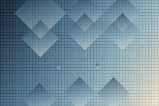 Abstract dark blue background with repeating 3D overlapping diamond pattern