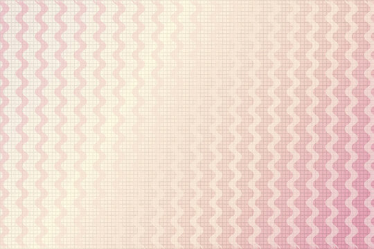 Abstract light pink and cream grid pattern texture background with vertical wavy lines