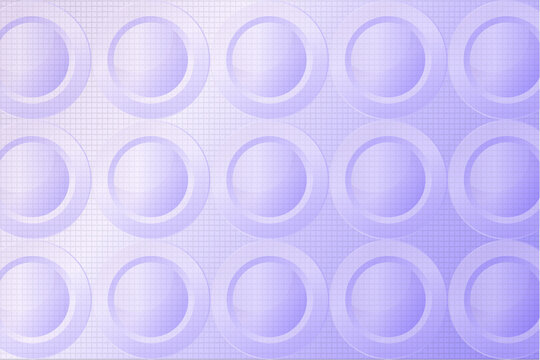 Abstract light purple background with repeating 3D circle ring pattern