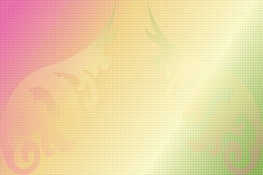 Abstract pastel background with elegant baroque swirl pattern and colorful gradient
