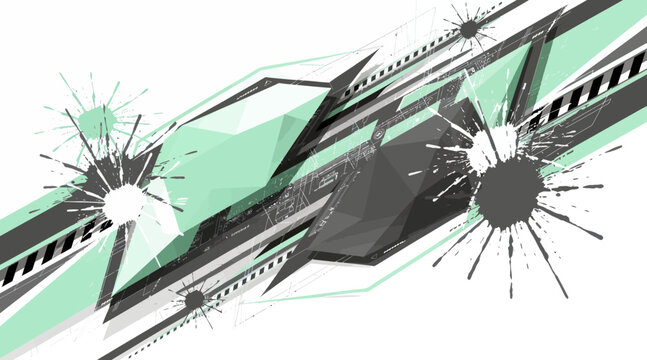 Abstract geometric car wrap vinyl pattern detail.
