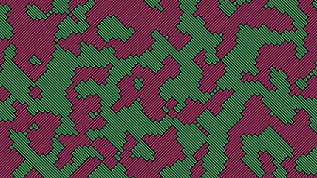 Retro pixel art camouflage pattern, green and purple digital camo background, 8-bit aesthetic abstract texture for gaming and tech design