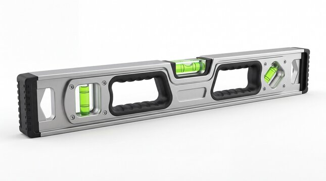 Professional spirit level tool with clear bubbles for precise measurements