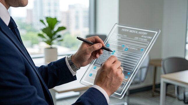 Healthcare business solutions digital patient intake forms and medical history management technology