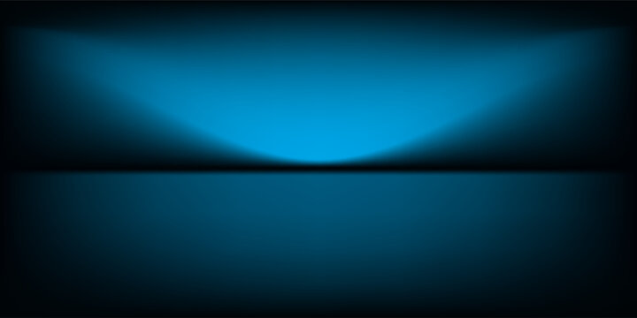 Abstract gradient podium background. blue empty 3d studio backdrop. Clean scene for product presentation mockup template. Vector illustration.