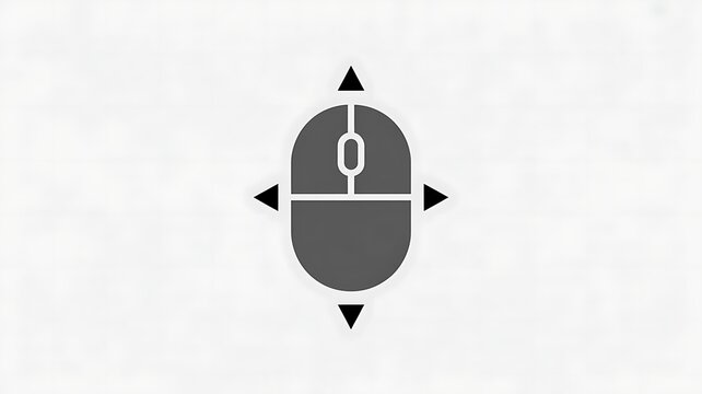 Computer mouse icon with directional arrows