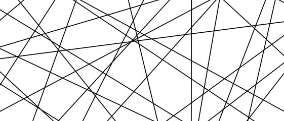 Straight random chaotic geometric lines form striking abstract vector pattern with irregular angles chaotic arrangement create bold monochrome texture creative contemporary illustration background. © Konstantin