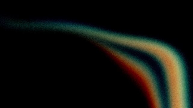 Vibrant VHS style colorful psychedelic grainy gradient color flow wave on black, music cover dance party poster design. Retro Colors. Flowing motion fluid animation. Grainy noise. Abstract neon shapes