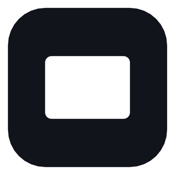 Terminal Command Line Icon Black Rounded Square Button Technology Computer