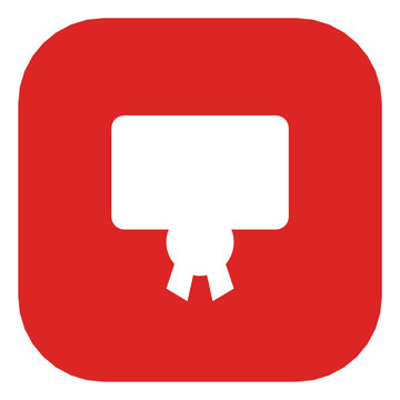 SSL Certificate Icon Color Rounded Square Button Technology Computer Symbol
