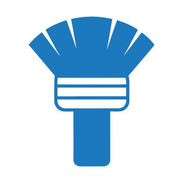 Blue fan brush icon
