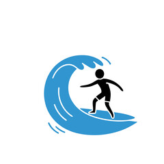 Fototapeta premium Surfer riding a wave