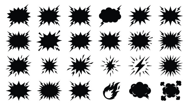 Comic speech bubbles for graphic design.