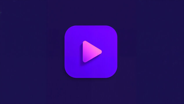 音楽再生を示す再生ボタンと音符のアイコン