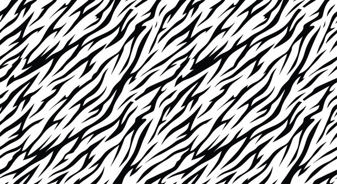 Black and white zebra stripes pattern texture for fashion and textile design backgrounds