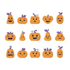 Fototapeta premium Autumn Pumpkin Expressions