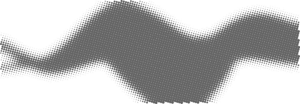 Abstract wavy gray wave graphic in halftone dot pattern design eps vector illustration element
