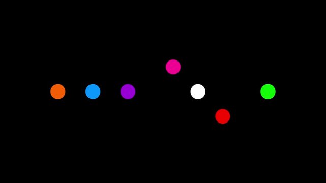 Animated GIF are colorful circles that rotate around each other during the loading process.
